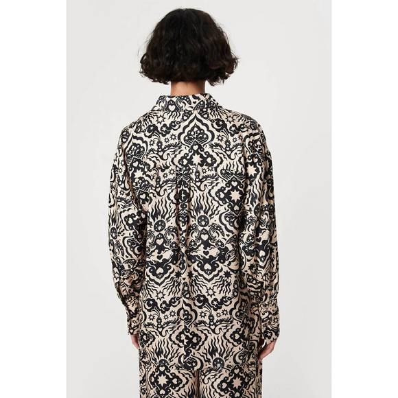 NEW CHUFY liv button down shirt in stencil black - Picture 3 of 3